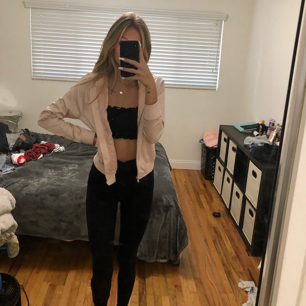 Pink bomber jacket